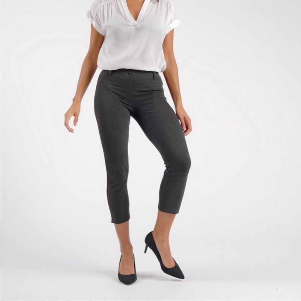 NEW‎ Betabrand Dress Yoga Pants Cropped Grey